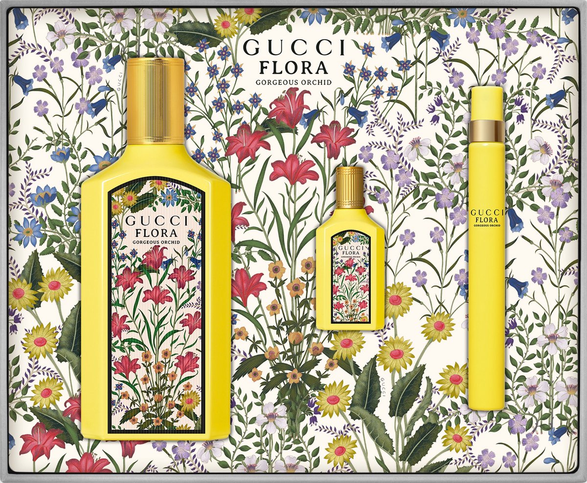Gucci Flora Gorgeous Orchid 100ml Edp + 10ml Edp + 5ml Edp Geschenkset