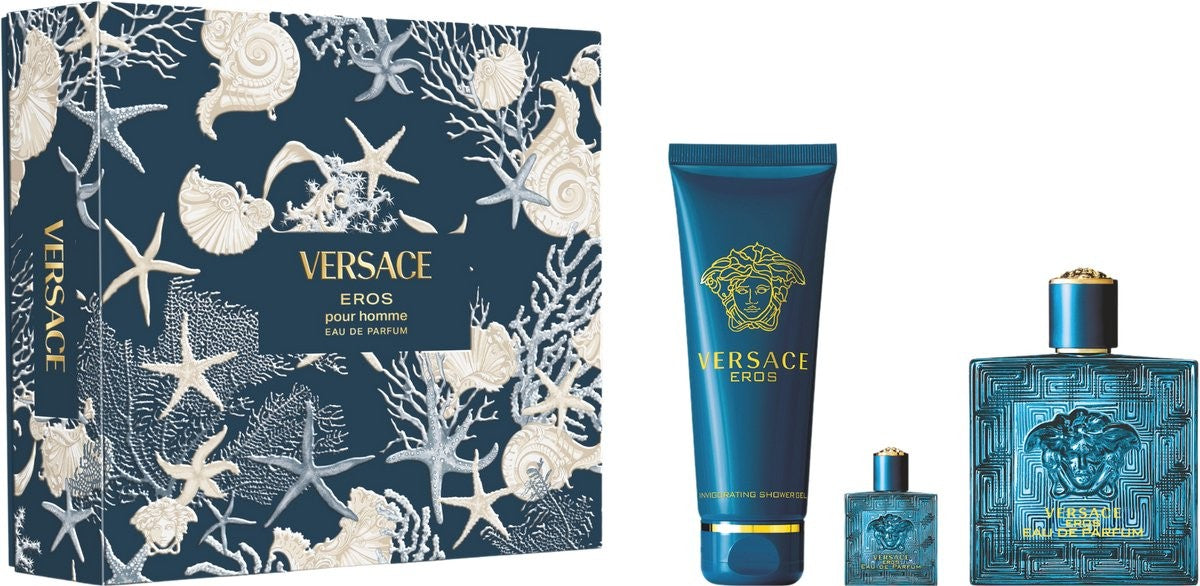 Versace Eros 100ml Parfum + Bath & Showergel + Miniature Geschenkset