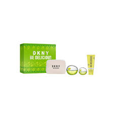DKNY Be Delicious 100ml Edp + 15ml Edp Spray + Pouch + Bodylotion Geschenkset