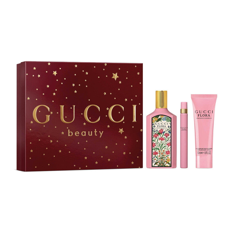Gucci Flora Gorgeous Gardenia 100ml Edp + 10ml Edp Spray + Bodylotion Geschenkset