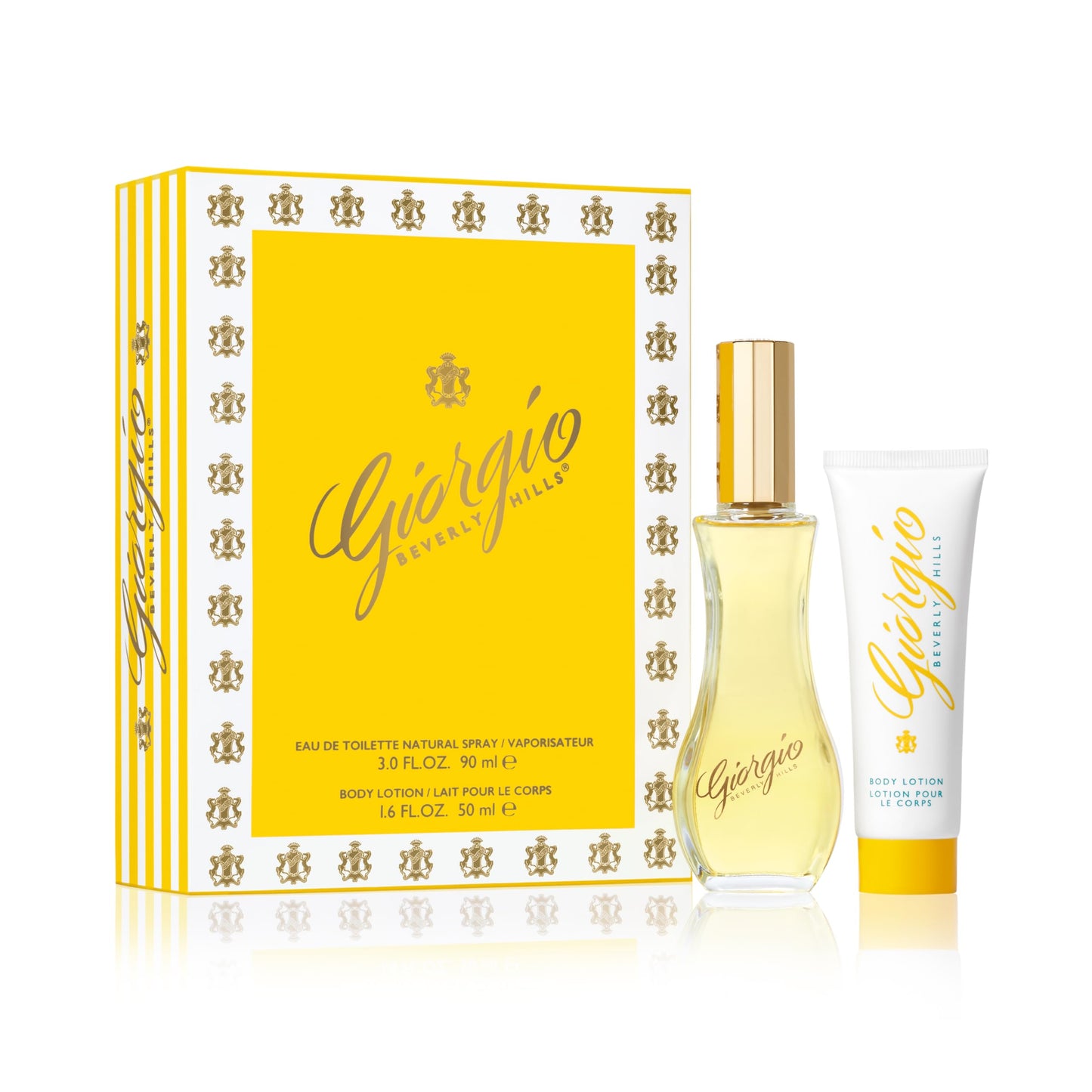 Giorgio Beverly Hills Yellow 90ml Edt + Bodylotion Geschenkset