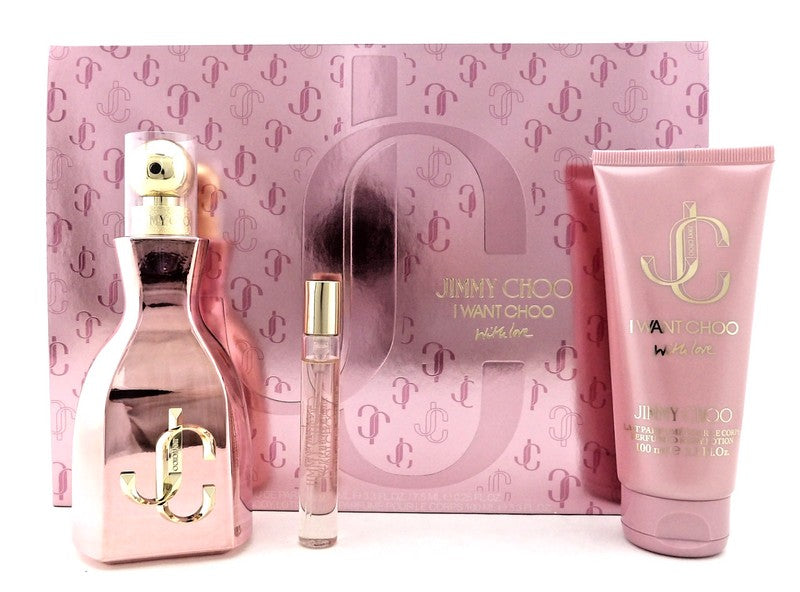 Jimmy Choo I Want Choo With Love 100ml Edp + 7,5ml Edp + Bodylotion Geschenkset
