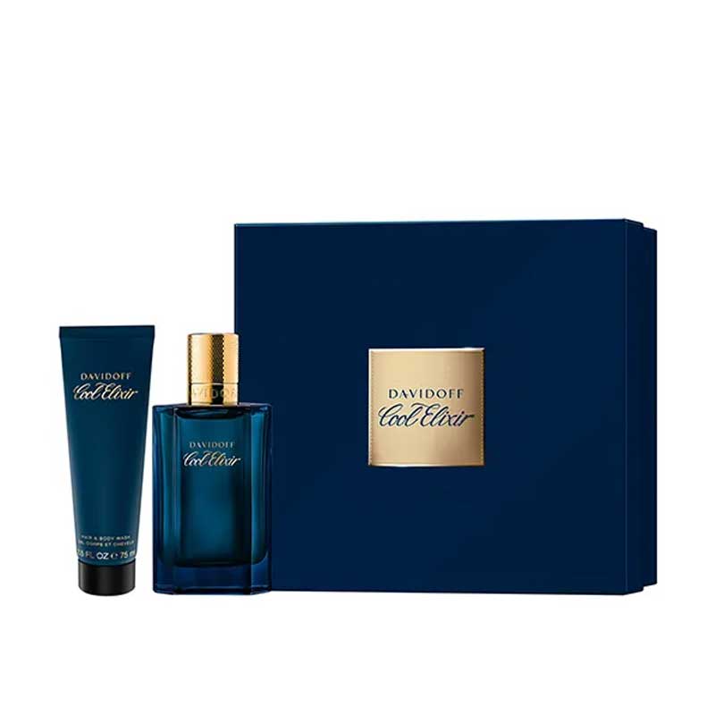 Davidoff Cool Water Elixir 100ml Parfum Intense + Hair & Body Wash 75ml Geschenkset