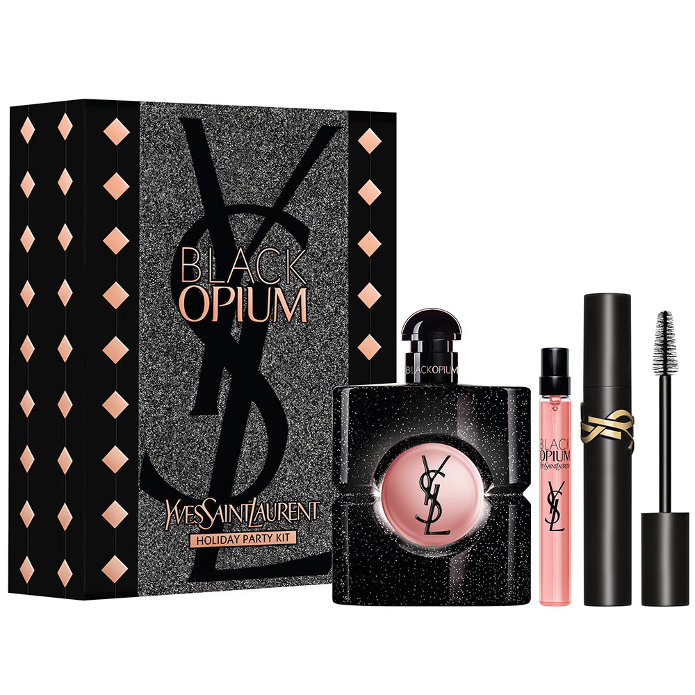 Y.S.L. Black Opium 90ml Edp + 10ml Edp Spray + Mascara Lash Clash 9ml Geschenkset