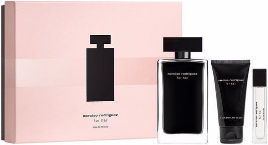 Narciso Rodriguez For Her 100ml Edt + 10ml Edt + Bodylotion Geschenkset