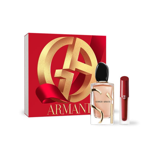 Armani Sì Intense 100ml Edp + 4ml Lip Maestro Satin Geschenkset