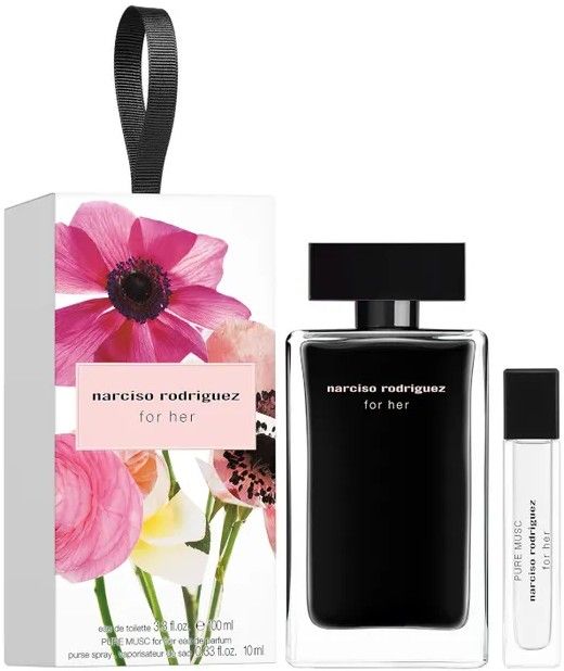 Narciso Rodriguez For Her 100ml Edt + Pure Musc 10ml Edp Spray Geschenkset