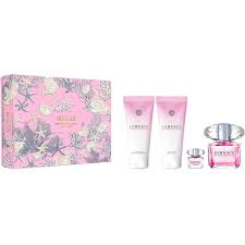Versace Bright Crystal 90ml Edt + Showergel + Bodylotion + Miniature Geschenkset