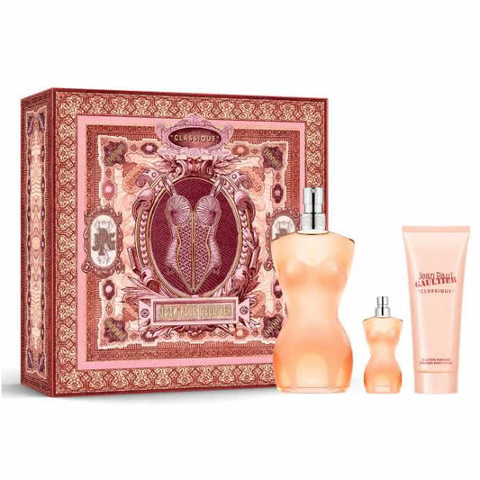 Jean Paul Gaultier Classique 100ml Edt + Mini 6ml Edt + Bodylotion Geschenkset