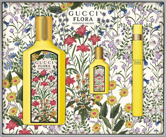 Gucci Flora Gorgeous Orchid 100ml Edp + 10ml Edp + 5ml Edp Geschenkset