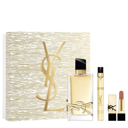 Y.S.L. Libre 90ml Edp + 10ml Edp Spray + Mini Rouge Pur Couture Geschenkset
