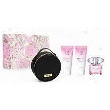 Versace Bright Crystal 90ml Edt + B&S Gel 100ml + Bodylotion + Make Up Case Geschenkset