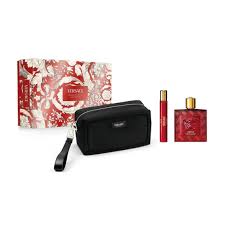Versace Eros Flame 100ml Edp + 10ml Edp Spray + Black Trousse Geschenkset