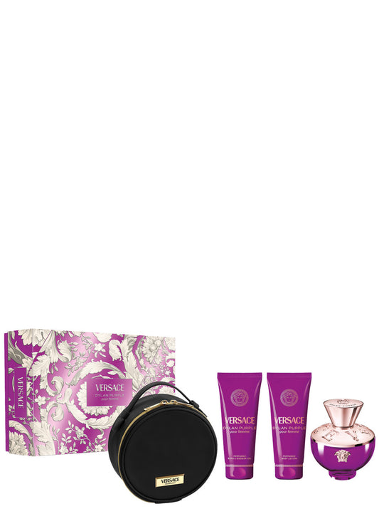 Versace Dylan Purple 100ml Edp + B&S Gel 100ml + Bodylotion + Make Up Case Geschenkset
