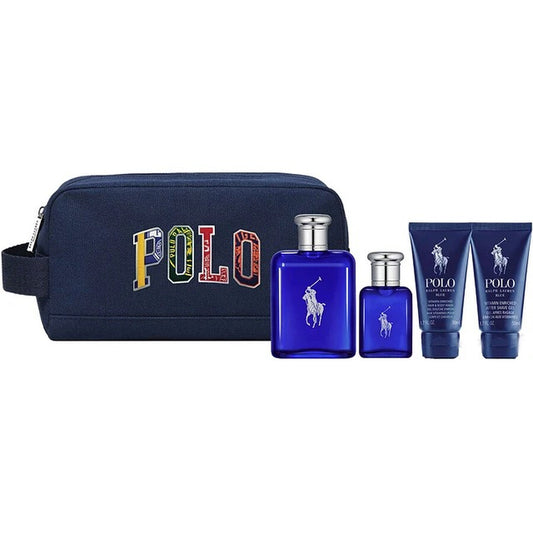 Ralph Lauren Polo Blue 125ml Edt + 40ml Edt + Body & Hair Wash + Aftershave Geschenkset
