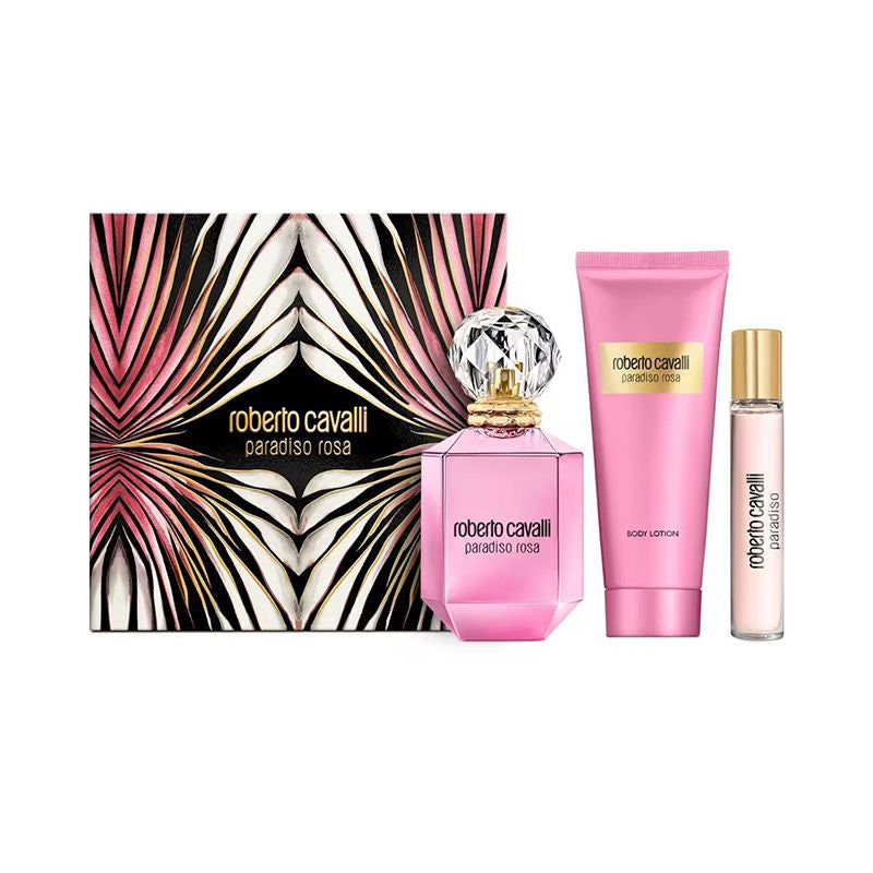 Roberto Cavalli Paradiso Rossa 75ml Edp + 15ml Edp Spray + Bodylotion Geschenkset