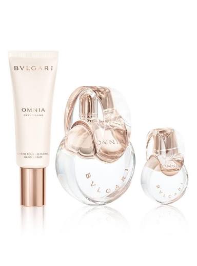 Bvlgari Omnia Crystalline 100ml Edt + 15ml Edt Spray + Hand Cream 40ml Geschenkset