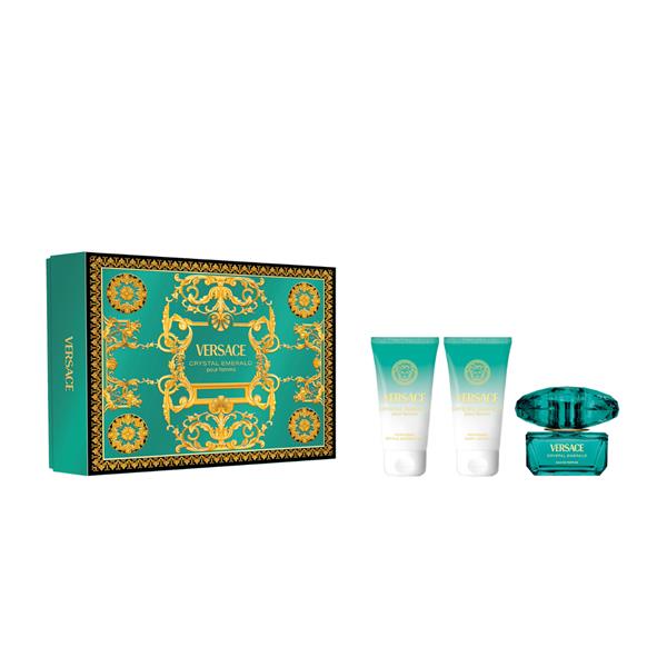 Versace Bright Crystal Emerald 50ml Edp + Body & Showergel 50ml + Bodylotion 50ml Geschenkset